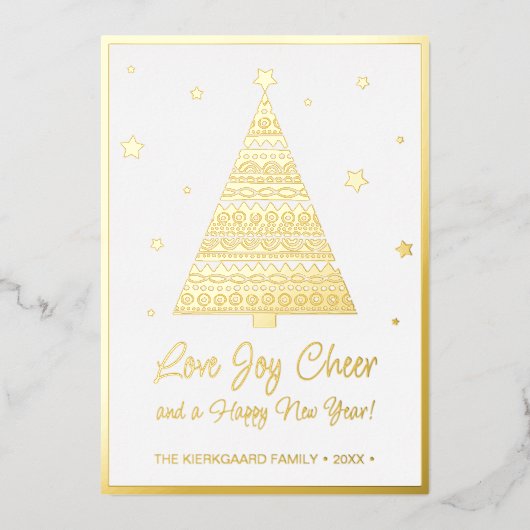 ラブジョイ応援季節のごあいさつ金ゴールド 箔シーズンカード (正面)