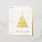 ラブジョイ応援季節のごあいさつ金ゴールド 箔シーズンポストカード (正面/裏面)