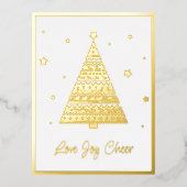 ラブジョイ応援季節のごあいさつ金ゴールド 箔シーズンポストカード (正面)