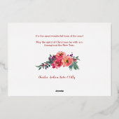 ラブジョイ&ピースタイポグラフィパステルフローラ3 – 写真 箔シーズンカード (裏面)