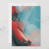 ラブジョイ&ピースレッド（鳥）ショウジョウコウカンチョウウォーターカラーホワイト シーズンカード (裏面)