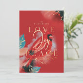 ラブジョイ&ピースレッド（鳥）ショウジョウコウカンチョウウォーターカラーレッド シーズンカード (スタンド正面)