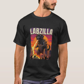 ラブジラ・ジャイアント・ブラック・ラブラドール・レトリバー・モンスター Tシャツ