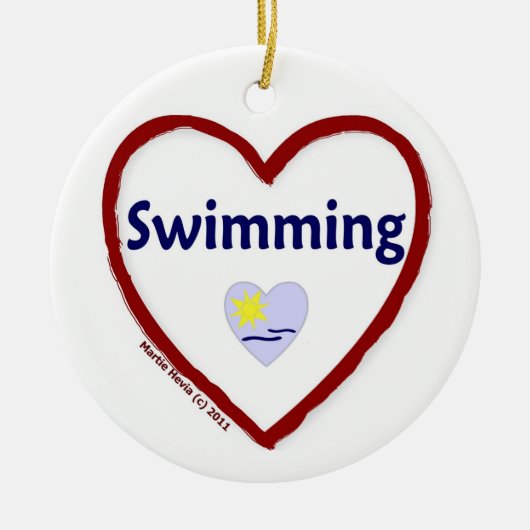 ラブスイミング セラミックオーナメント (正面)