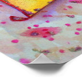 ラブスイートピンクアート絵画のポスタープリント ポスター (角)