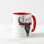 ラブスカルハート マグカップ (正面右)