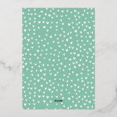 ラブスクはっきりしたリットミントと金ゴールドバレンタインデー 箔シーズンカード (裏面)