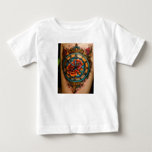 ラブスクイーズ:タトゥースタイルアートティー ベビーTシャツ (正面)