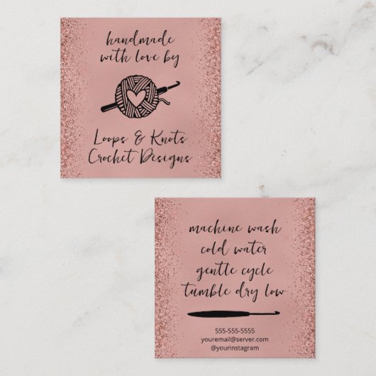 ラブスクエアで手作り スクエア名刺 (正面/裏面)