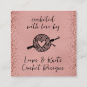 ラブスクエアで曲がった スクエア名刺 (正面)