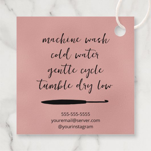 ラブスクエアで曲がった フェイバータグ (裏面)