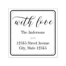 ラブスクエアパーソナライズされたゴム印で セルフインキングスタンプ