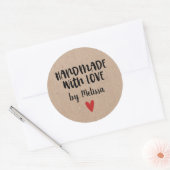 ラブスクエアパーソナライズされたスティックで手作りクラフト ラウンドシール (封筒)
