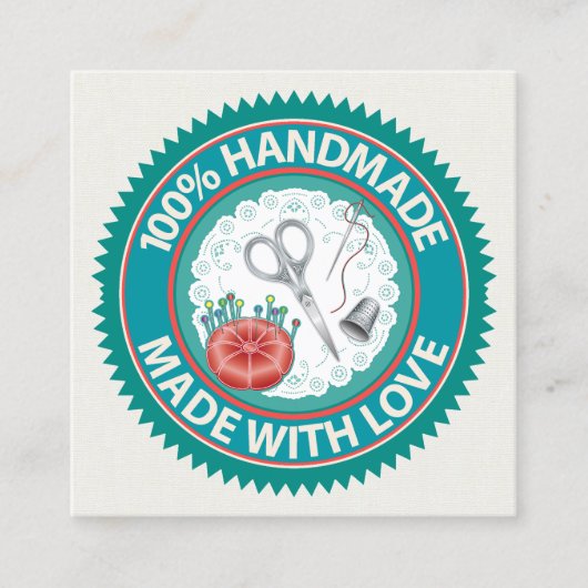 ラブスクエアビジネスカードで手作り スクエア名刺 (正面)