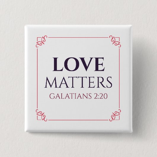 ラブスクエアボタン 缶バッジ (正面)