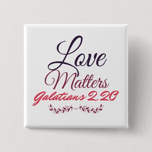 ラブスクエアボタン 缶バッジ (正面)