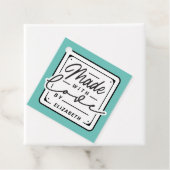 ラブスクエアラベルタグで作られた現代 フェイバータグ (インサイチュ)