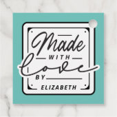 ラブスクエアラベルタグで作られた現代 フェイバータグ (裏面)