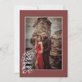 ラブスクエレガントリットバレンタインの写真ホリデーカード サンキューカード (正面)