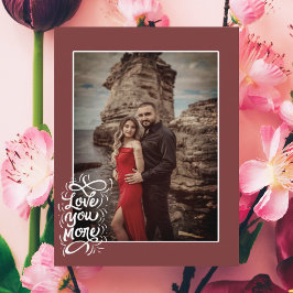 ラブスクエレガントリットバレンタインの写真ホリデーカード サンキューカード