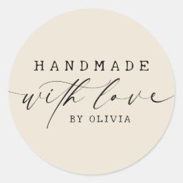 ラブスクシンプルリプト事業で手作り |ベージュ色 ラウンドシール
