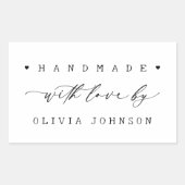 ラブスクシンプルリプト事業で手作り 長方形シール (正面)