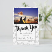 ラブスクモダンリプトタイポグラフィ サンキューカード (スタンド正面)