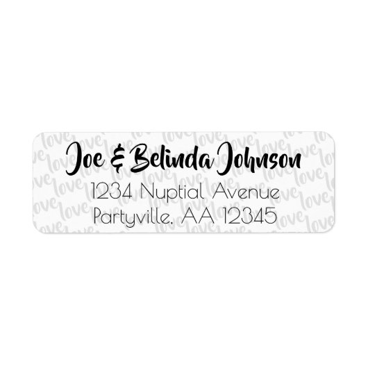 ラブスクモダンリプトタイポグラフィ ラベル (正面)