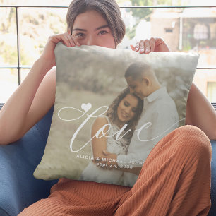 ラブスクモダンリプト2枚のハートパーソナライズされた クッション