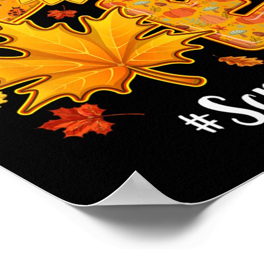 ラブスクラブナースライフ感謝祭秋の秋マップ ポスター (角)