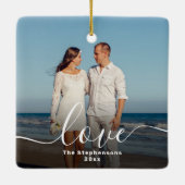 ラブスクリプエレガントトオーバーレイ両面フォト セラミックオーナメント (裏面)