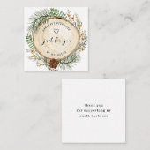 ラブスクリプトで手作りされた素朴な感謝してい森 エンクロージャーカード (正面/裏面)