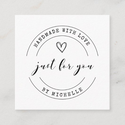 ラブスクリプトで手作りサンキューカード エンクロージャーカード (正面)