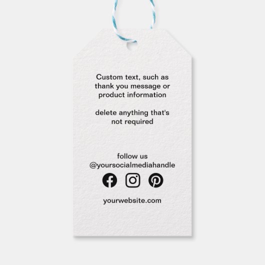 ラブスクリプトで手作り |ビジネスロゴ ギフトタグ (裏面)