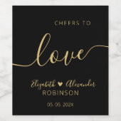 ラブスクリプトの結婚ボトルに応援ワインLa ワインラベル (シングルラベル)