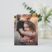 ラブスクリプトを送る可愛いフォトバレンタインデー ポストカード (スタンド正面)