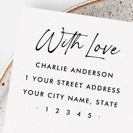 ラブスクリプトエレガント差出人住所 ラバースタンプ