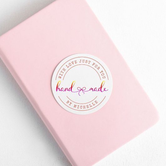 ラブスクリプトエレガント製品シール付き手作り ラウンドシール