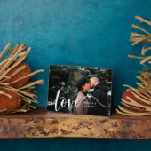 ラブスクリプトオーバーレイカップルパーソナライズされたの写真 フォトプラーク (側面)