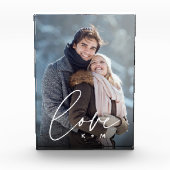 ラブスクリプトオーバーレイパーソナライズされたカップル フォトブロック (正面)