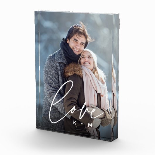 ラブスクリプトオーバーレイパーソナライズされたカップル フォトブロック (右)