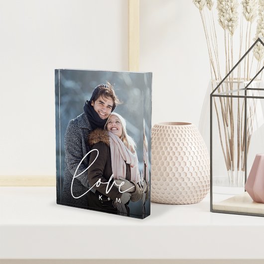 ラブスクリプトオーバーレイパーソナライズされたカップル フォトブロック