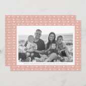 ラブスクリプトパターンバレンタインデーの写真 シーズンカード (正面/裏面)