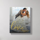 ラブスクリプトパーソナライズされたの結婚ギフトキャンバス キャンバスプリント (正面)