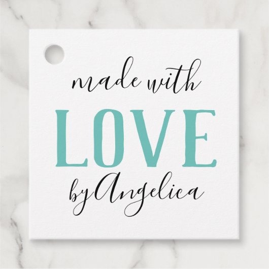 ラブスクリプトパーソナライズされたクラフトショーで作る フェイバータグ (正面)