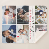 ラブスクリプト写真コラージュ シェルパブランケット (正面(横))