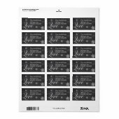 ラブスクリプト白黒シャルボードスノーフレーク ラベル (フルシート)