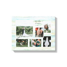 ラブスクリプト素朴ビーチ結婚式コラージュ6写真