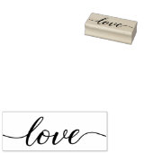 ラブスクリプト モダン ロング エンブレルメント ウェディング ラバースタンプ (押印)