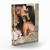 ラブスクリプトBoho水彩フローラキープサークアーチ フォトブロック (左)